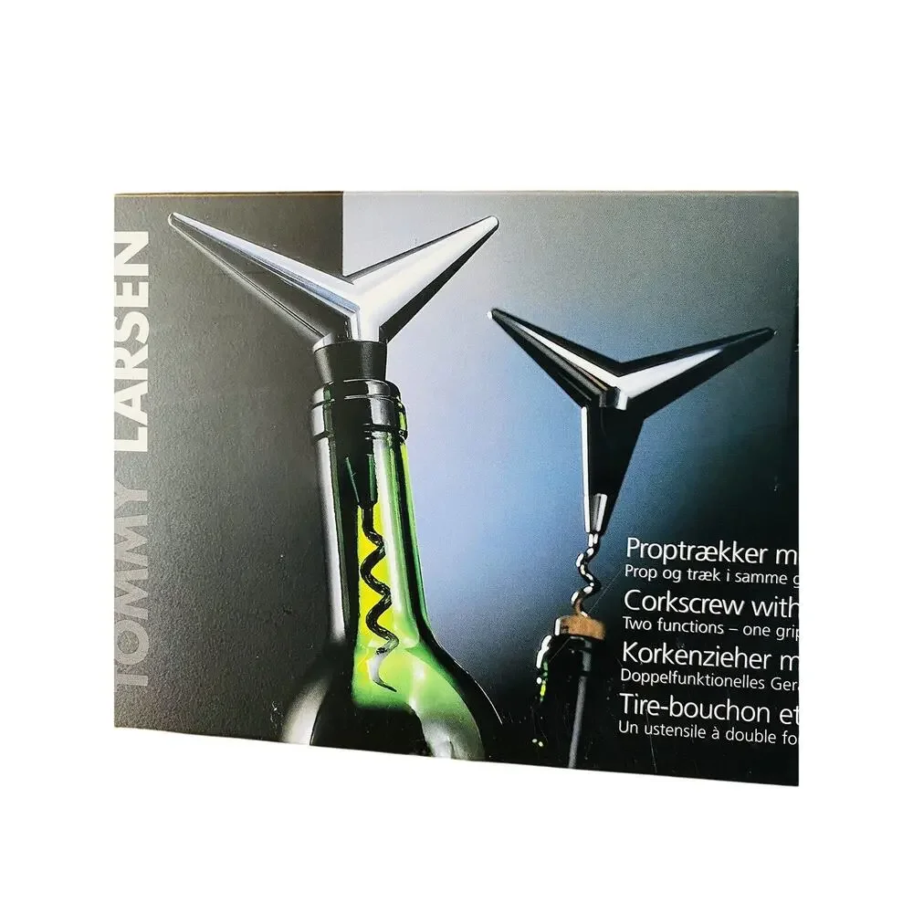 Tommy Larsen Denmark Corkscrew Wine Stopper Bar Tool Set Boxed Danish Modern
